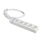 Base multiple serie ION 4 tomas con cable 1,5m. con interruptor (Solera 8014PIL)