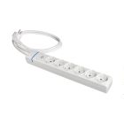 Base multiple serie ION 6 tomas con cable 1,5m. con interruptor (Solera 8016PIL)