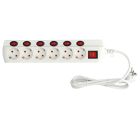 Base múltiple 6T con interruptores individuales 1,5m. (GSC 100010005)