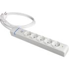 Base multiple serie ION 5 tomas con interruptor y cable 1,5m. protección de sobretensión (Solera 51ILS )