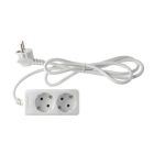 Base múltiple serie estándar 2 tomas 3 metros blanca (GSC 100005019)