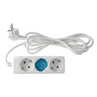 Base múltiple serie estándar 3 tomas 5 metros blanca (GSC 000001060)