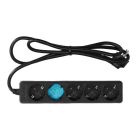 Base múltiple serie estándar 5 tomas 1,5 metros negra (GSC 000000028)