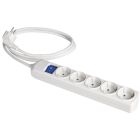 Base múltiple blanca 3680W 5 tomas cable 3m 250V 16A (Solera 8035IL)