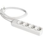 Base múltiple blanca 3680W 4 tomas cable 5m 250V 16A (Solera 8054)