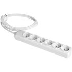 Base múltiple blanca 3680W 6 tomas cable 5m 250V 16A (Solera 8056)
