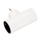 Adaptador doble salida lateral schuko blanco (Simon CL118802)