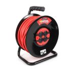 50m. extensible eléctrico metálico con tapas 4 tomas 3x2,5mm. IP44 (Mader 63881)