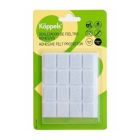 16 ud. deslizador de fieltro cuadrado adhesivo blanco 16x20mm. (Köppels F1003B)