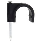 Caja de 100 uds. de grapas negras para cable redondo 3x2,5 mm2 (Lapafil 1129)