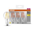 Pack de 3 lámparas estándar cristal Led  E27 11W 2700K (Osram 4058075592438)