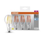 Pack de 3 lámparas estándar cristal Led  E27 11W 4000K (Osram 4058075592391)