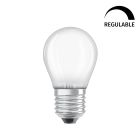 Lámpara esférica cristal Led mate Retrofit regulable E27 3,4W 2700°K 470Lm (Osram 443978)