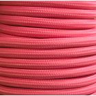Bobina 15 metros cable textil decorativo rosa liso mate (CIR62CM36)