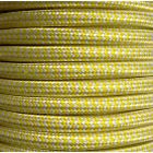 Tira 5 m. cable textil decorativo amarillo/blanco Zig Zag brillo (CIR62CTS73/16)