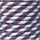 Bobina 15 m. cable textil decorativo granate/blanco Plancha mate (cir 2CTS26/M01)