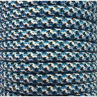 Tira 5 metros cable decorativo textil azul oscuro pixel brillo (CIR62PI02)
