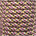 Tira 5 metros cable decorativo textil rosa pixel brillo (CIR62PI05)