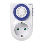 Programador diario 24h. ajuste 30 min. blanco Coati (Simon AF131313)