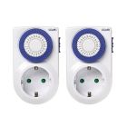 Pack 2 programador diario 24h. ajuste 30 min. blanco Coati (Simon AF131313)