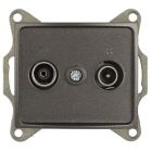 Toma final de señal para TV y radio grafito Serie Europa (Solera ERP47NG)