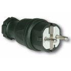 Clavija aérea goma TT  negra 16A 250V IP44 (Simon CL122201)