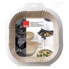 Bandejas cuadradas de papel para freidora de aire 50 u. 28x30x5,5cm. (Ibili 688520)