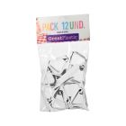 Sujetamanteles 12 ud blanco (Plastics 1189)