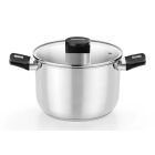 Olla Elite de acero inoxidable con tapa de cristal ø 18cm (Monix M240218)