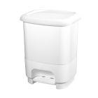 Cubo de basura class con pedal blanco 10 L (Plastic 2560)