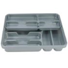 Clasificador doble de utensilios Aveiro Gris (Hega 16638)