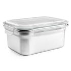 Táper inox rectangular hermético microondas Keepklin 1200 ml. (Ibili 669312)