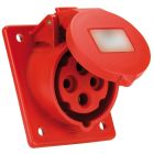 Base trascuadro inclinada industrial de empotrar roja 3P+T IP44 400V 16A (Solera 931142A)