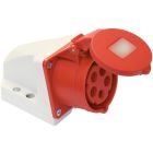 Base industrial mural de superficie baja tensión roja 3P+N+T IP44 400V 32A (Solera 932154)