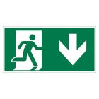 Adhesivo luminarias de emergencia fecha abajo 200x75mm. (GSC 201095009)