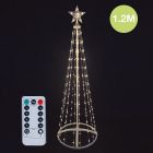 Árbol de navidad Led USB + mando 8 funciones luz cálida 120cm IP44 (GSC 204690068)