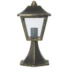 Aplique sobre muro de exterior de aluminio Classic Tradition E27 IP44 oro viejo (Ledvance 4058075206342)