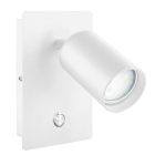 Aplique de pared blanco GU10 de aluminio con interruptor (F-Bright 2076002)