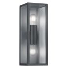 Aplique de pared doble Garonne antracita 2xE27 IP44 (Trio Lighting 201860242)