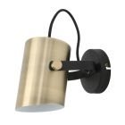 Aplique de pared con cable de tela dorado (F-Bright 2070922-D)