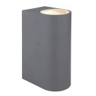 Aplique redondo negro de aluminio troquelado 2xGU10 IP44 (Globo 34163-2)