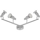 Regleta Led Spot 4 focos níquel 3W 960Lm GU10 2700K (Ledvance 260849)