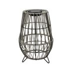 Lámpara Led solar jaula cuerda gris c/patas Ø20,5 x 29,5cm. (Galix G2315)