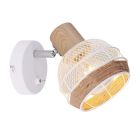 Foco metal blanco dorado Widy E27 40W 230V (Globo 54021-1)