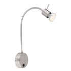 Aplique pared flexible con interruptor niquel Milly GU10 (Globo 57310N)