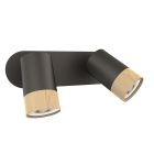 Foco madera negro Stoke 2xGU10 (Jueric 10446)