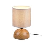 Lámpara sobremesa redonda cerámica imitación madera Luci 1xE14 IP20 (Trio R50351035)