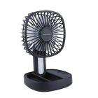 Mini ventilador de negro con luz USB recargable (Niaros 300040002)