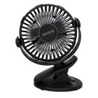 Mini ventilador de sobremesa con pinza negro 3W Ø13cm (Niaros 300010032)