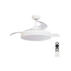 Ventilador techo Led CCT 3 aspas retractiles oliveri con mando blanco ø107cm (Niaros 300005093)